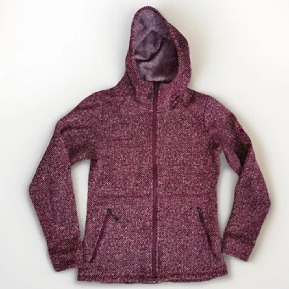 MAMMUT Chamuera Hooded Knit Fleece Jacket Women’s Medium Hiking Outdoor Midlayer